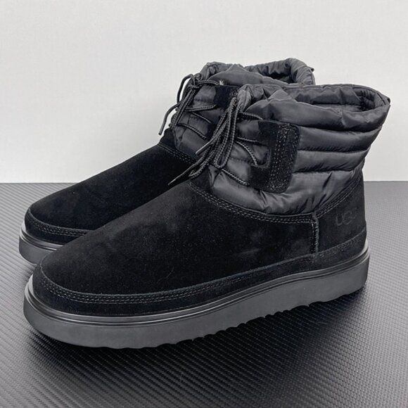 Unisex UGG Black Thick-Soled Lace-Up Snow Boots - Picture 6 of 7